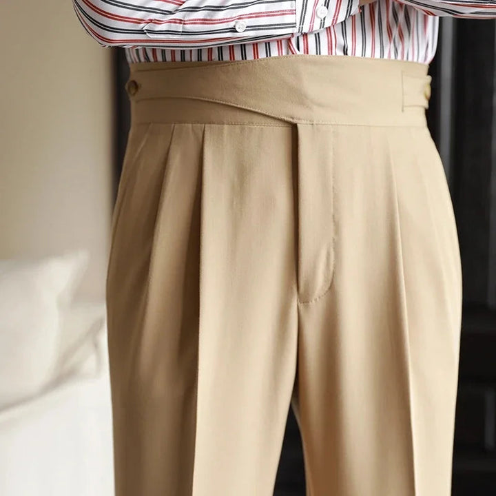 Women's Cotton-Silk Blend Plaid Pants | Tailored Lightweight Comfort Fit 3
