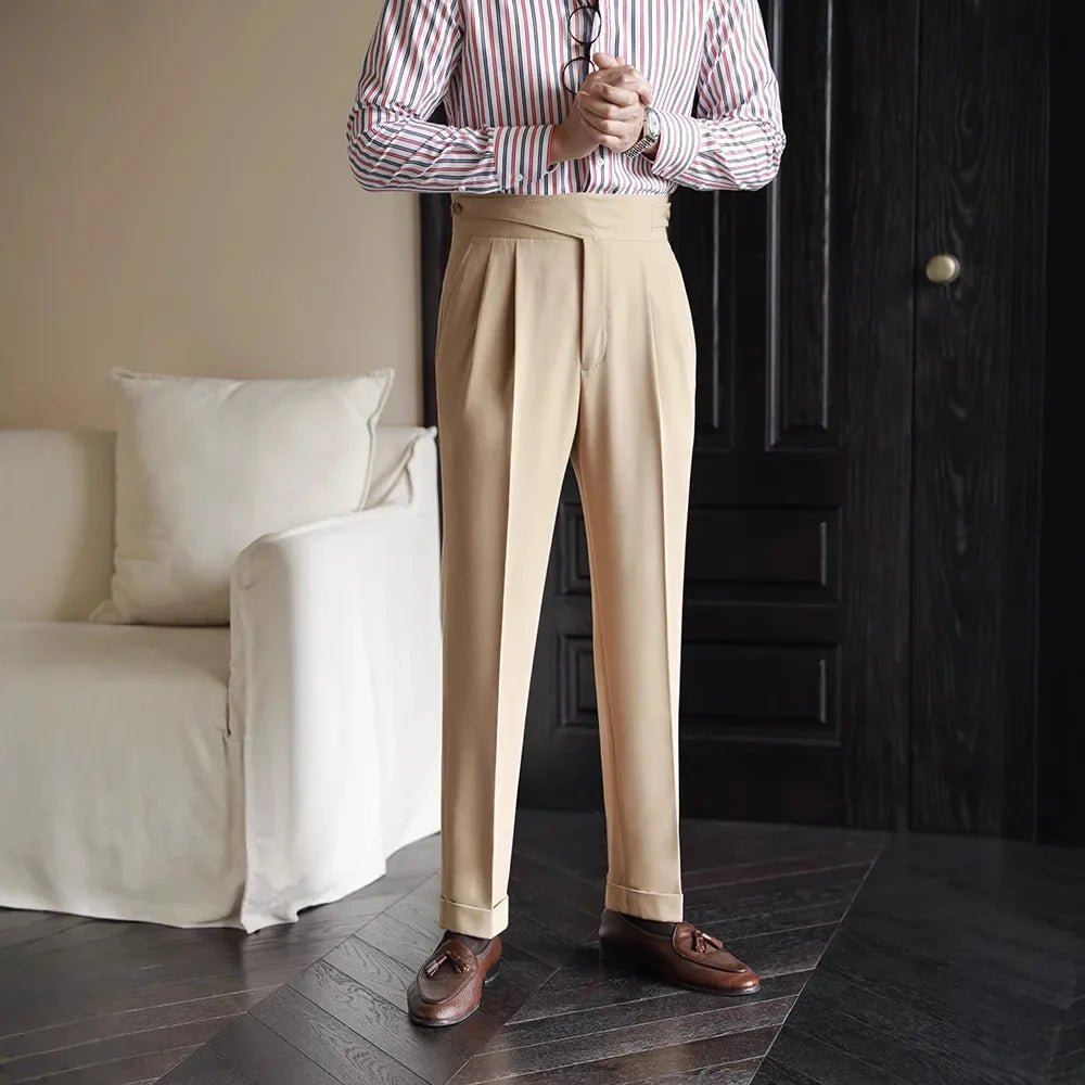 Women's Cotton-Silk Blend Plaid Pants | Tailored Lightweight Comfort Fit 5