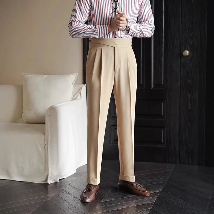 Women's Cotton-Silk Blend Plaid Pants | Tailored Lightweight Comfort Fit 5