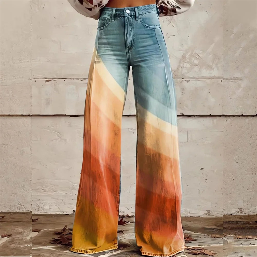 Women's Cotton Blend High-Waist Flared Jeans | Bold Modern Style Statement 2
