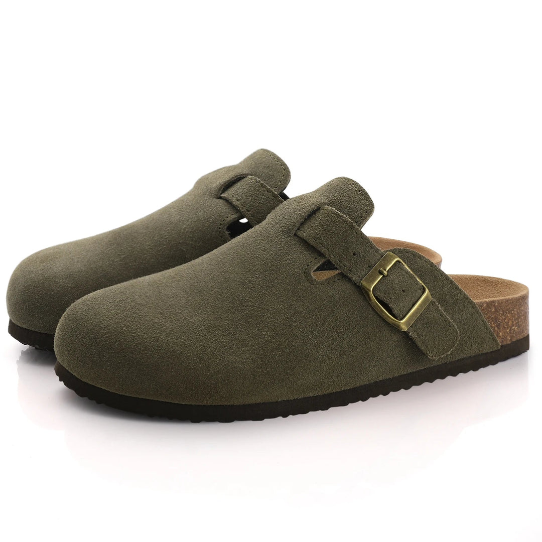 Women's Cow Suede Slip-On Mules | Elevated Softness and Breathable Comfort 0