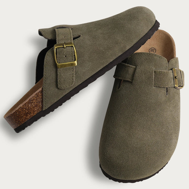 Women's Cow Suede Slip-On Mules | Elevated Softness and Breathable Comfort 1