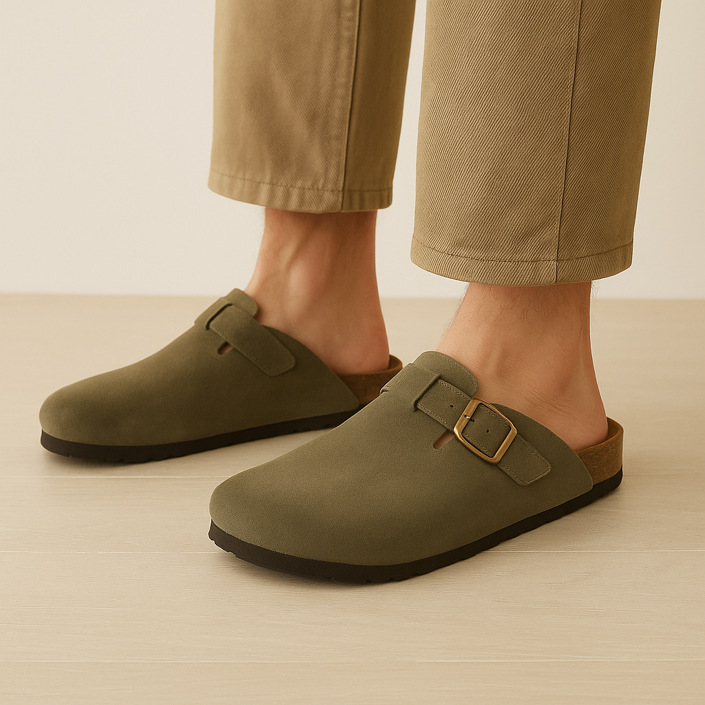 Women's Cow Suede Slip-On Mules | Elevated Softness and Breathable Comfort 3