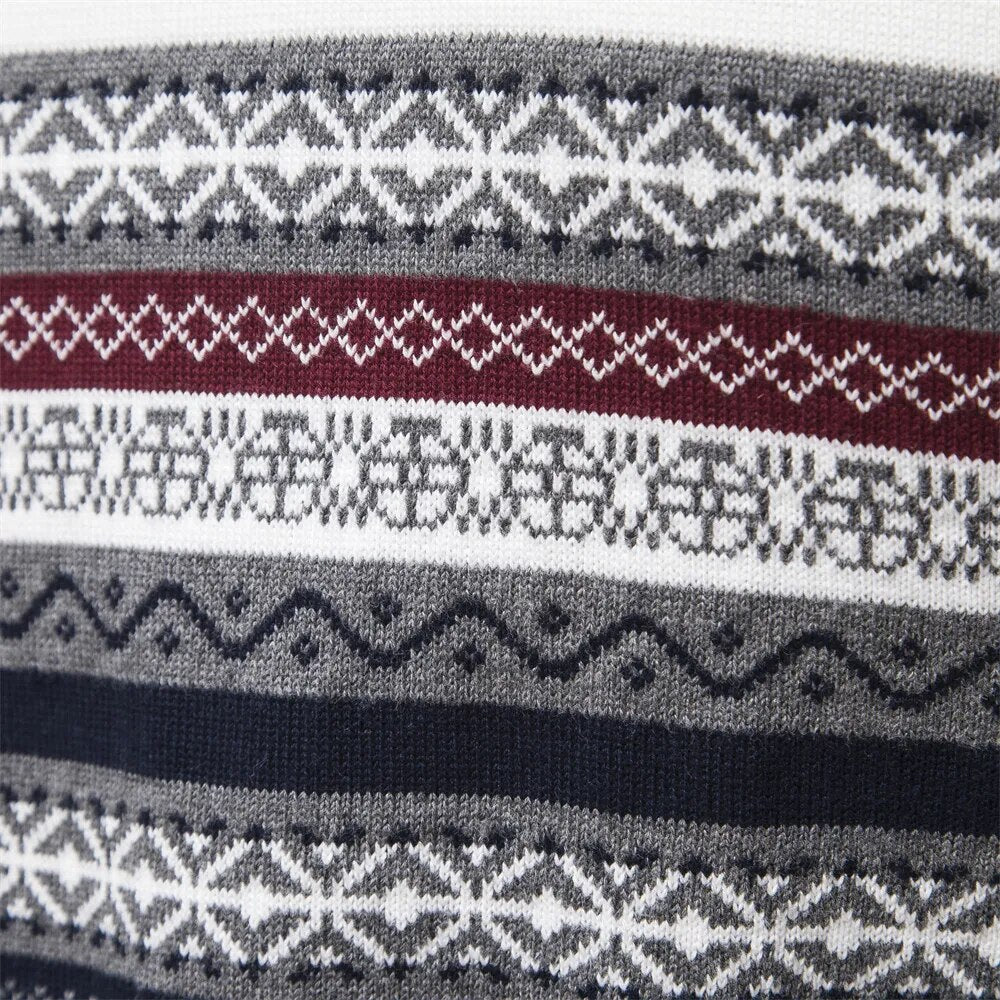 Women's Cozy Cotton Blend Pullover | Elegant Two-Tone Zip Sweater for Winter 8