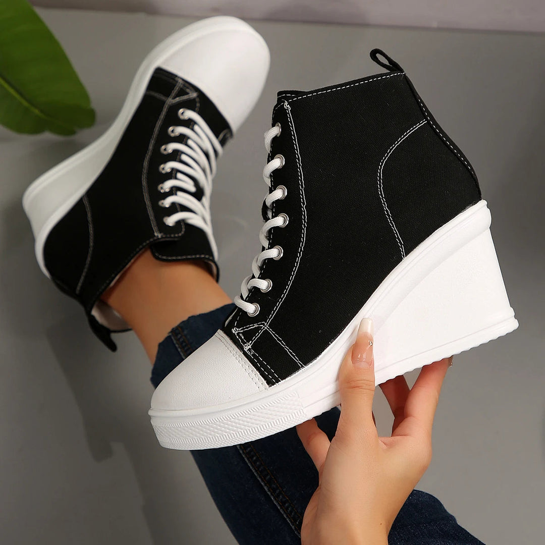 Women's Denim Wedge Sneakers | Stylish All-Day Comfort Fit 2