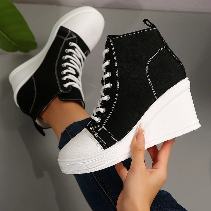 Women's Denim Wedge Sneakers | Stylish All-Day Comfort Fit 2