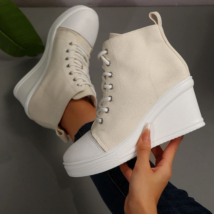 Women's Denim Wedge Sneakers | Stylish All-Day Comfort Fit 5