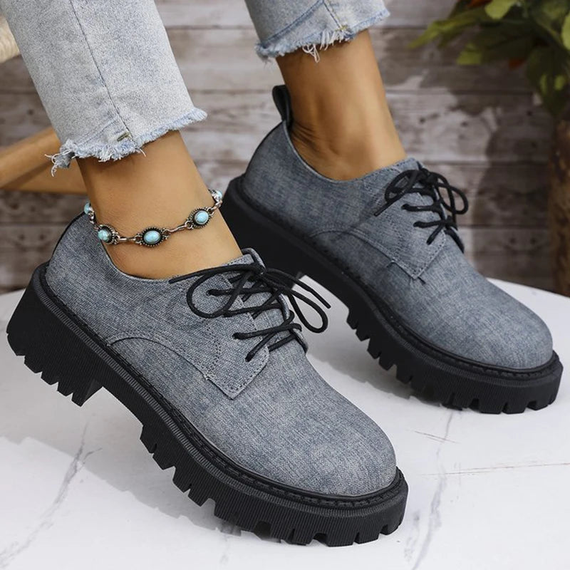 Women's Fabric Patchwork Loafers | Stylish Autumn Winter Casual Fit 1