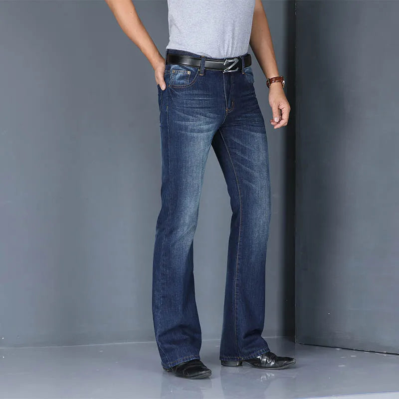Women's Faded Black Cotton Blend Flared Jeans | Timeless Vintage Appeal 5
