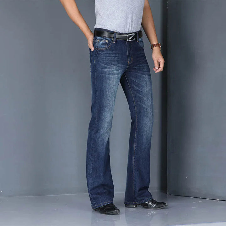 Women's Faded Black Cotton Blend Flared Jeans | Timeless Vintage Appeal 5