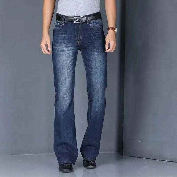 Women's Faded Black Cotton Blend Flared Jeans | Timeless Vintage Appeal 6