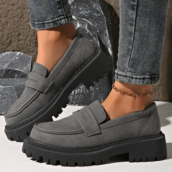 Women's Faux Suede Platform Loafers | Comfortable Slip-On Style for Everyday Wear 1