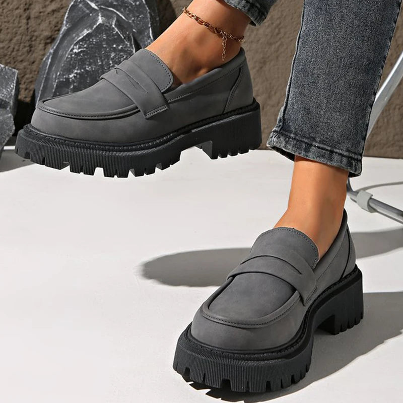 Women's Faux Suede Platform Loafers | Comfortable Slip-On Style for Everyday Wear 2