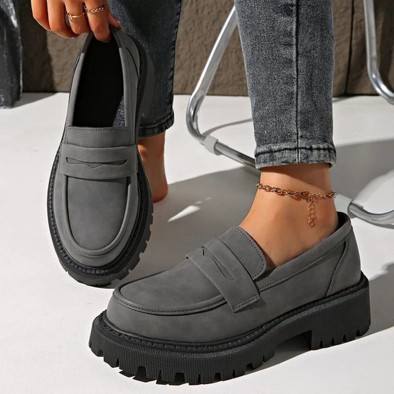 Women's Faux Suede Platform Loafers | Comfortable Slip-On Style for Everyday Wear 3