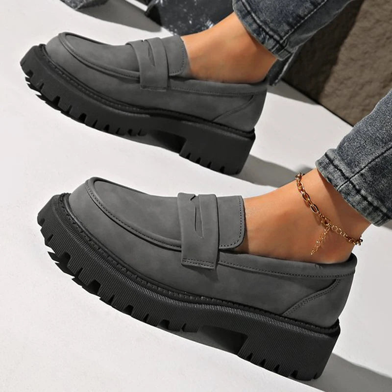 Women's Faux Suede Platform Loafers | Comfortable Slip-On Style for Everyday Wear 4