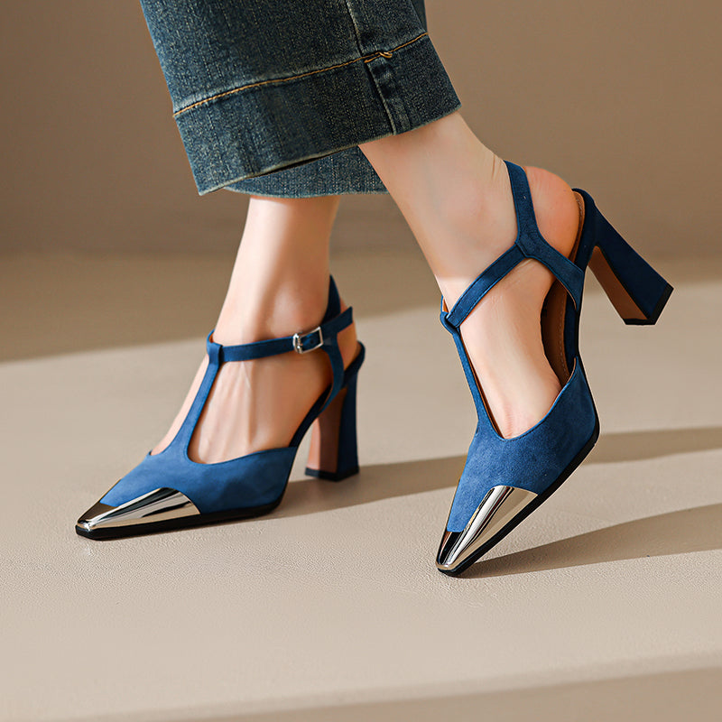 Women's Genuine Cow Suede Heels | Comfortable All-Day Wear 0
