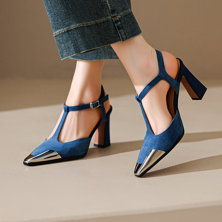 Women's Genuine Cow Suede Heels | Comfortable All-Day Wear 0