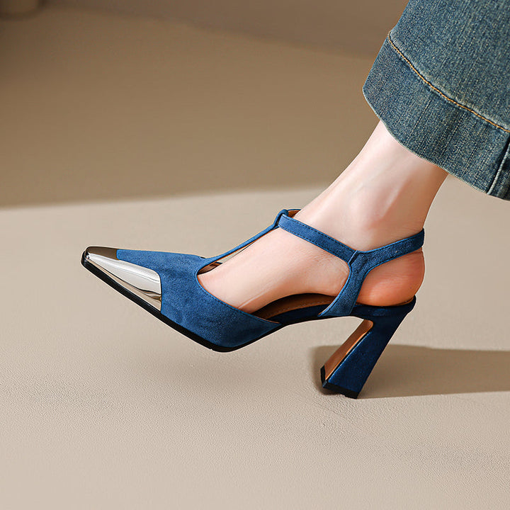Women's Genuine Cow Suede Heels | Comfortable All-Day Wear 1
