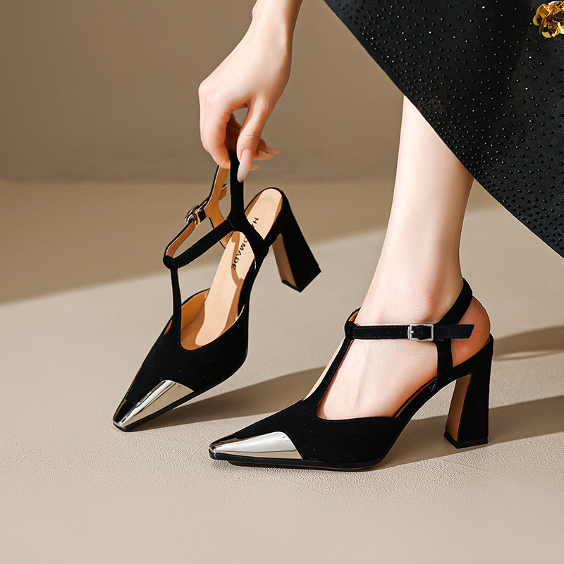Women's Genuine Cow Suede Heels | Comfortable All-Day Wear 3
