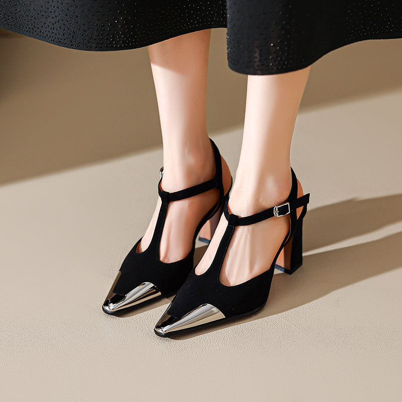 Women's Genuine Cow Suede Heels | Comfortable All-Day Wear 4