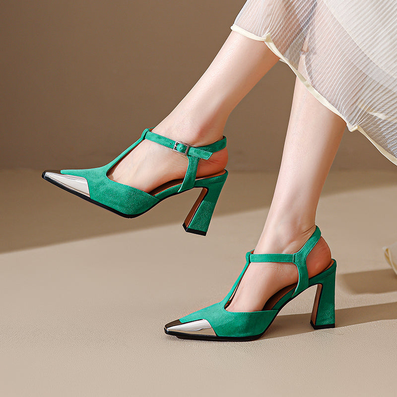 Women's Genuine Cow Suede Heels | Comfortable All-Day Wear 6