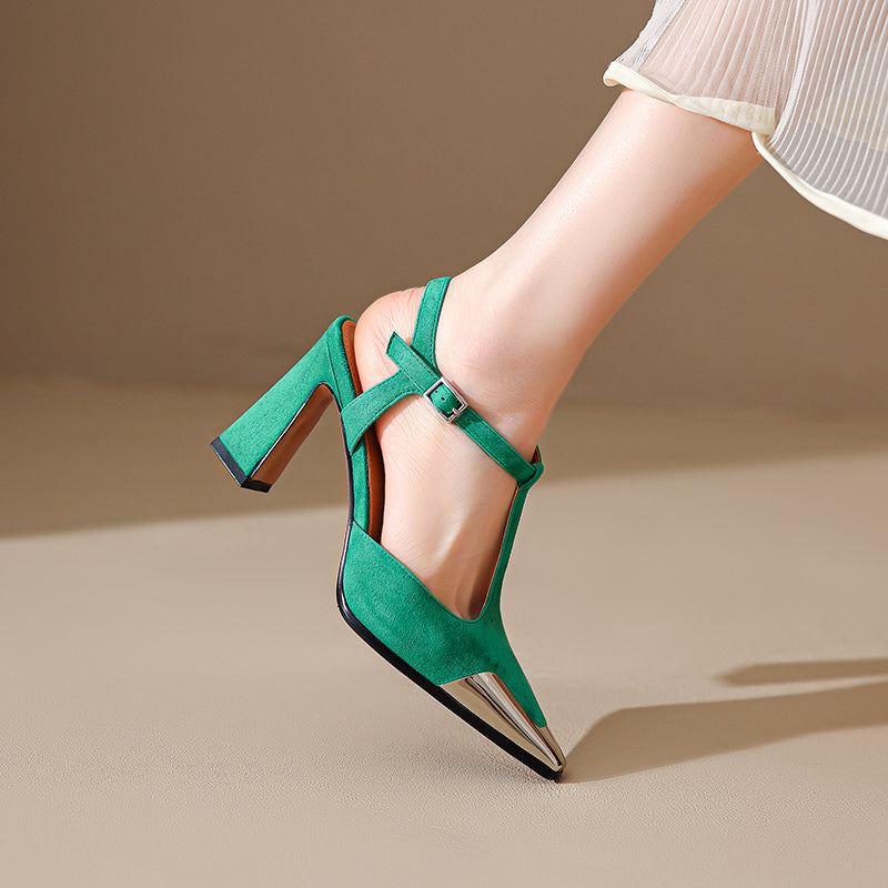 Women's Genuine Cow Suede Heels | Comfortable All-Day Wear 7