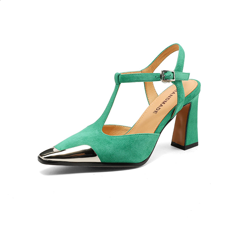 Women's Genuine Cow Suede Heels | Comfortable All-Day Wear 8