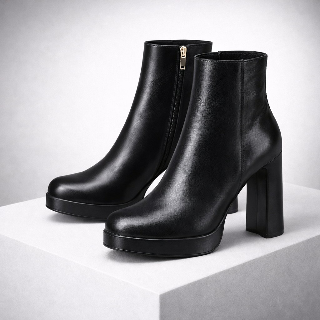 Women's Genuine Italian Leather Block Heels | Sleek All-Day Comfort Design 3