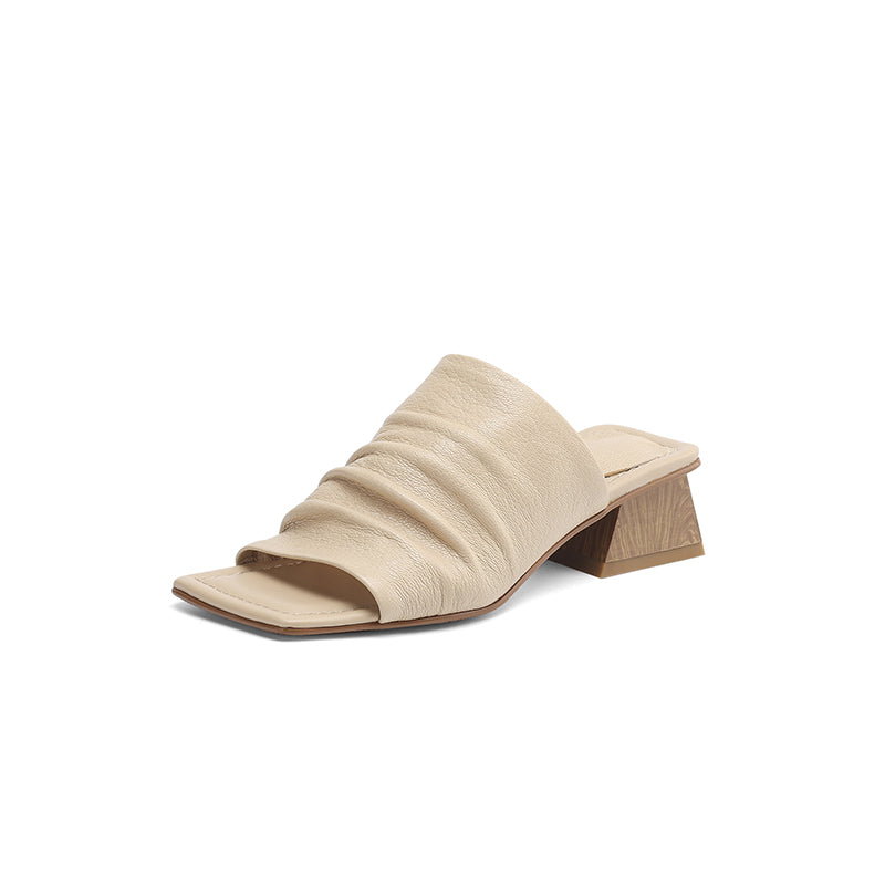 Women's Genuine Leather Block Heel Sandals | Elegant All-Day Comfort Fit 8