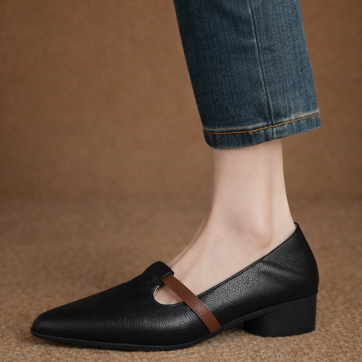 Women's Genuine Leather Flats with Gold Accent | Refined Everyday Essential 3