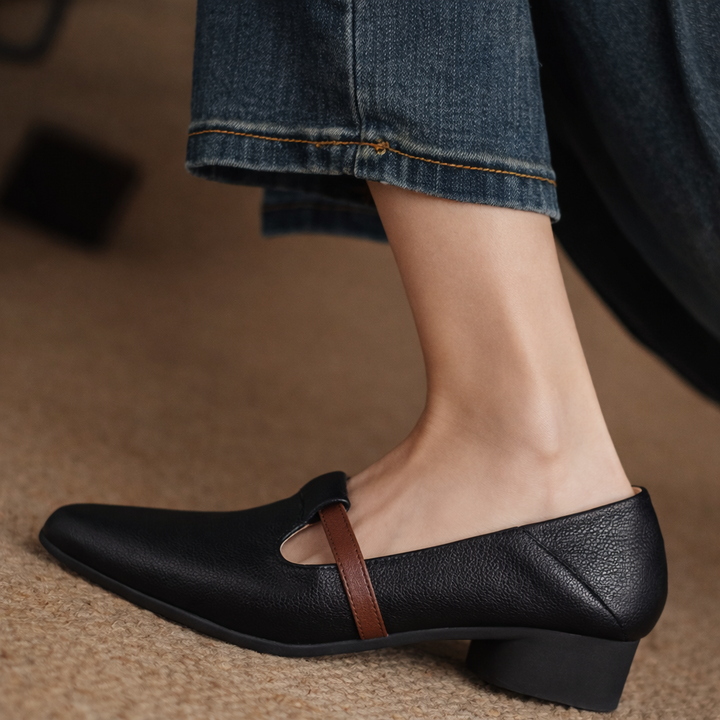 Women's Genuine Leather Flats with Gold Accent | Refined Everyday Essential 5