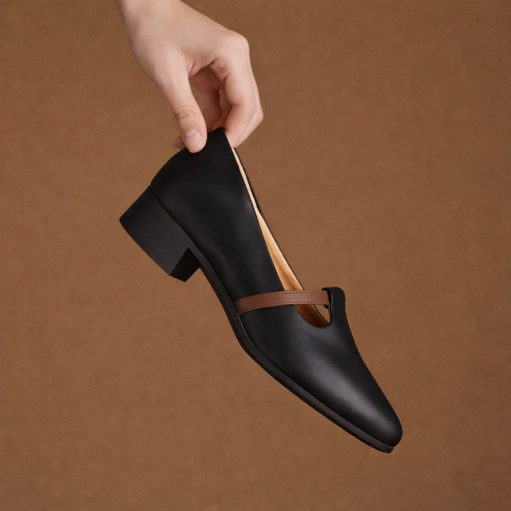 Women's Genuine Leather Flats with Gold Accent | Refined Everyday Essential 6