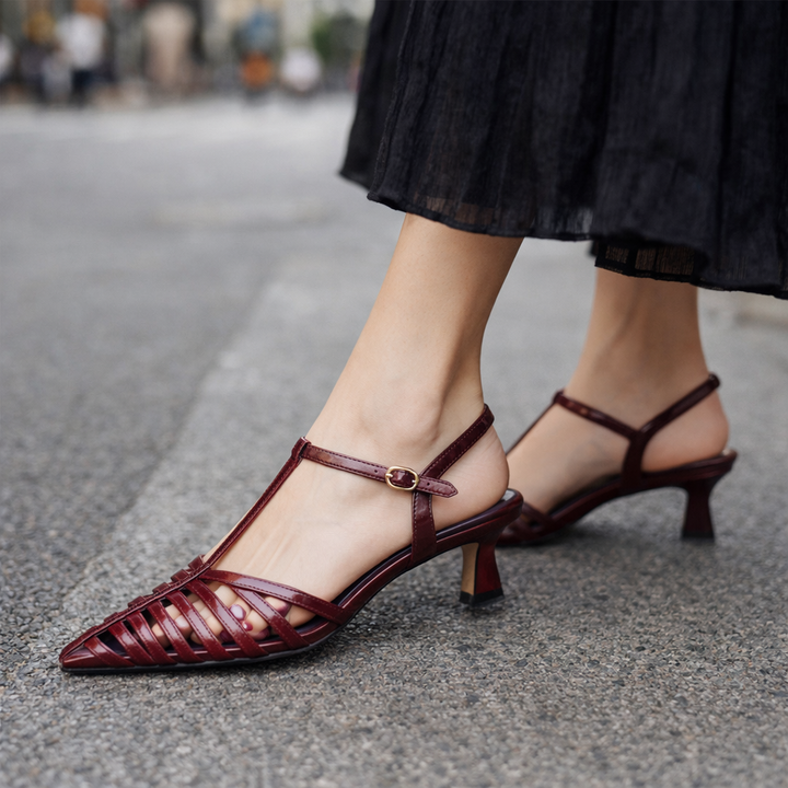 Women's Genuine Leather Slingback Heels | Comfortable All-Day Wear 4