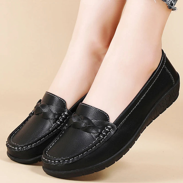 Women's Genuine Split Leather Loafers | Tailored Cushioned Comfort Fit 2