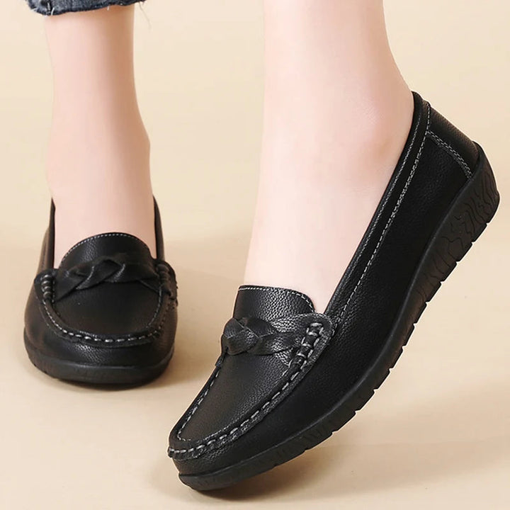 Women's Genuine Split Leather Loafers | Tailored Cushioned Comfort Fit 3