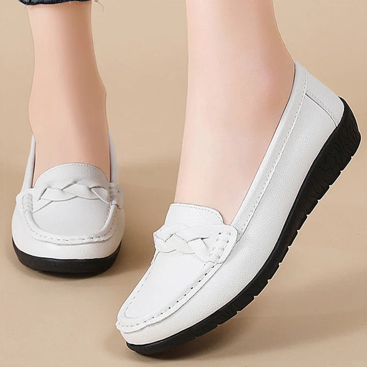 Women's Genuine Split Leather Loafers | Tailored Cushioned Comfort Fit 4