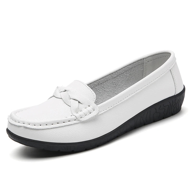 Women's Genuine Split Leather Loafers | Tailored Cushioned Comfort Fit 6