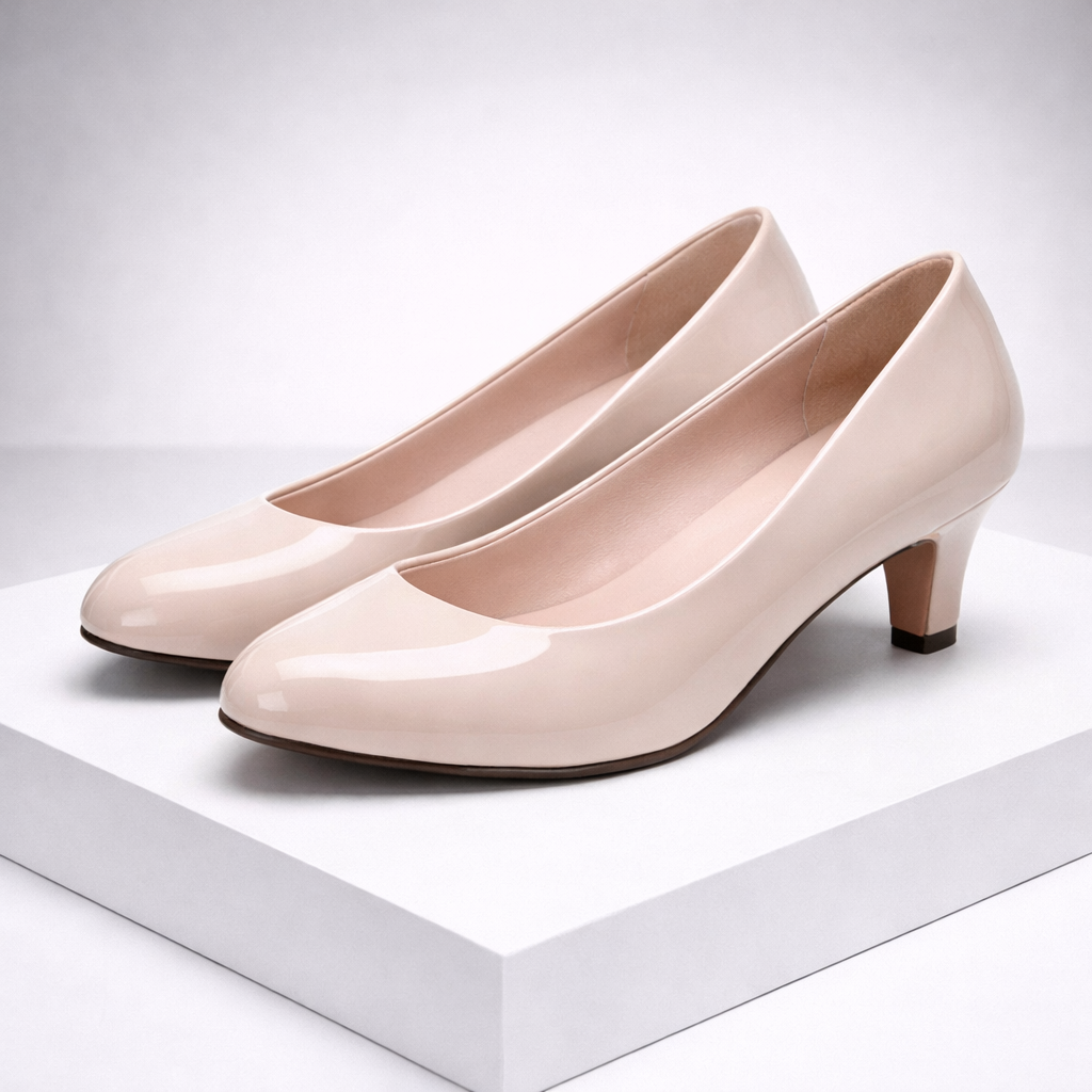 Women's Glossy Leather Black Pumps | Sleek All-Day Comfort Design 2