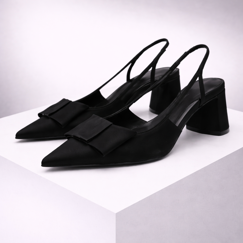 Women's Glossy Leather Slingback Heels | Elegant Comfort Fit 5