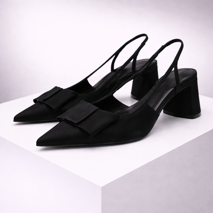 Women's Glossy Leather Slingback Heels | Elegant Comfort Fit 5