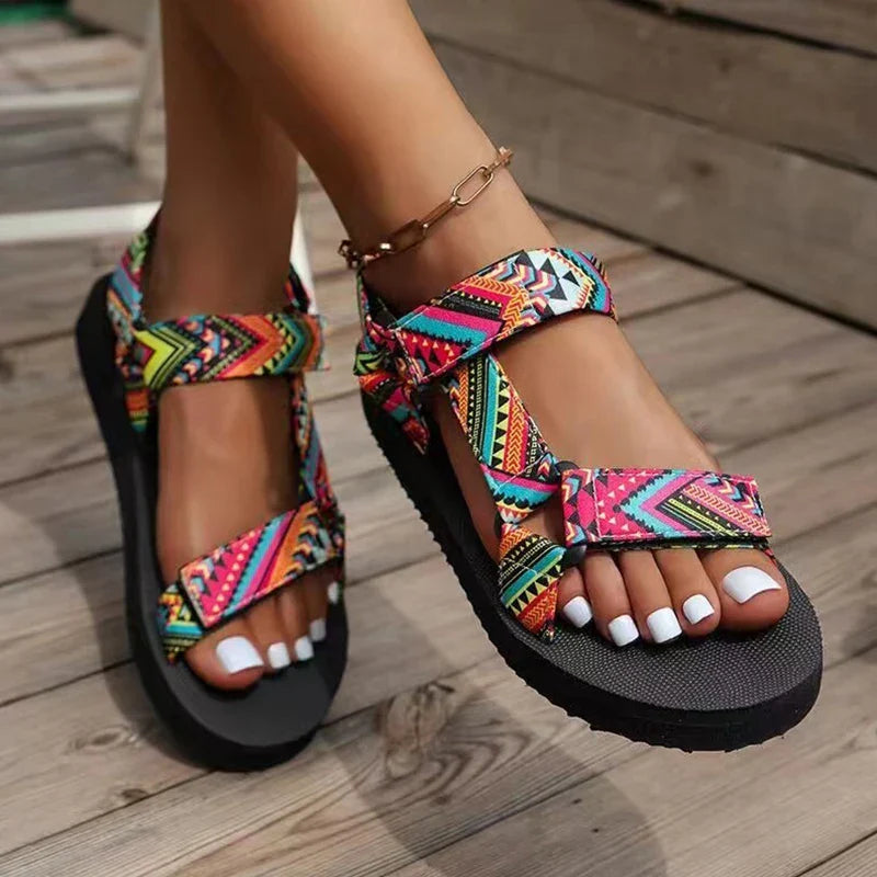 Women's Handmade Colorful Rope Sandals | Vibrant Lightweight Beach Essential 0