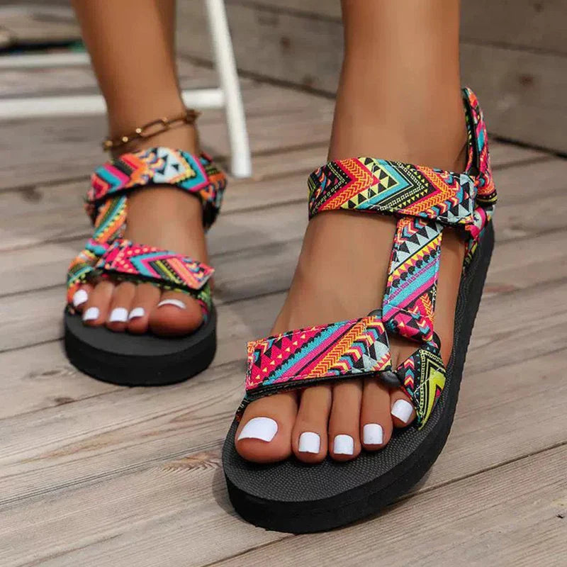 Women's Handmade Colorful Rope Sandals | Vibrant Lightweight Beach Essential 1