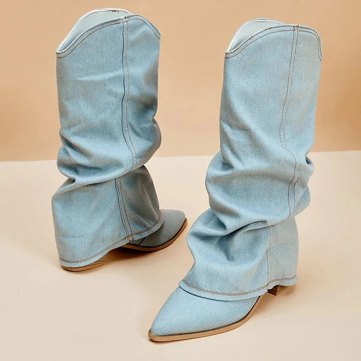 Women's Heavyweight Denim Boots | Durable Comfort for All-Day Wear 0
