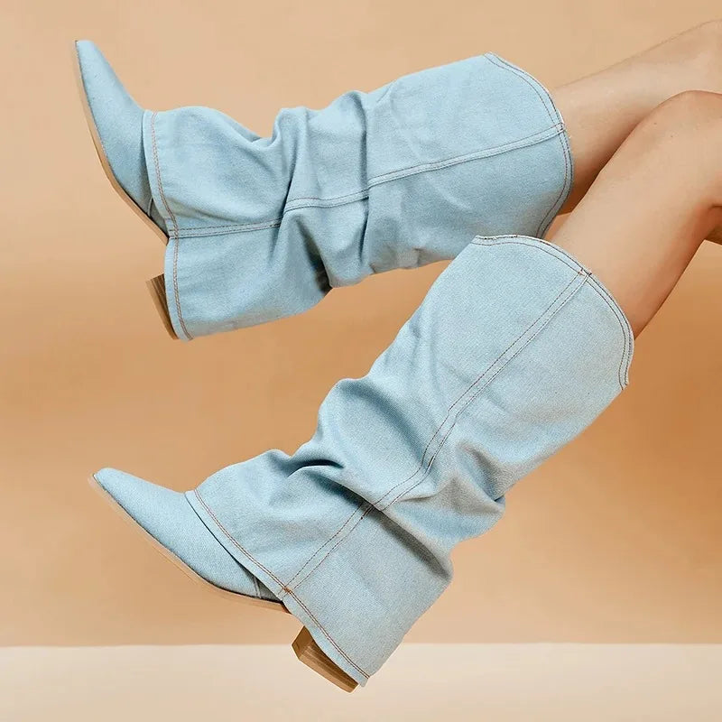 Women's Heavyweight Denim Boots | Durable Comfort for All-Day Wear 1