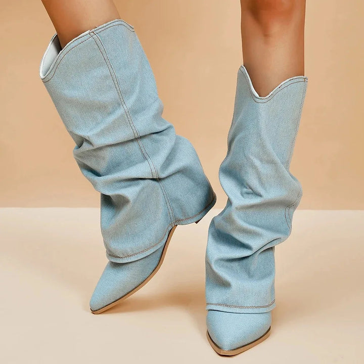 Women's Heavyweight Denim Boots | Durable Comfort for All-Day Wear 2