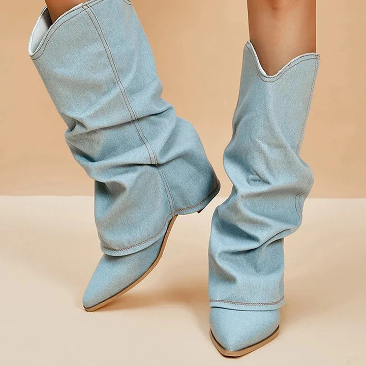 Women's Heavyweight Denim Boots | Durable Comfort for All-Day Wear 3