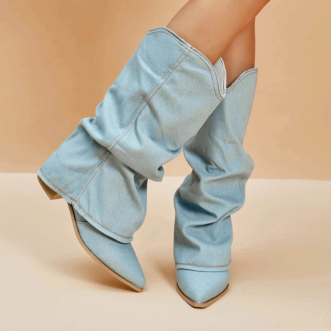 Women's Heavyweight Denim Boots | Durable Comfort for All-Day Wear 4