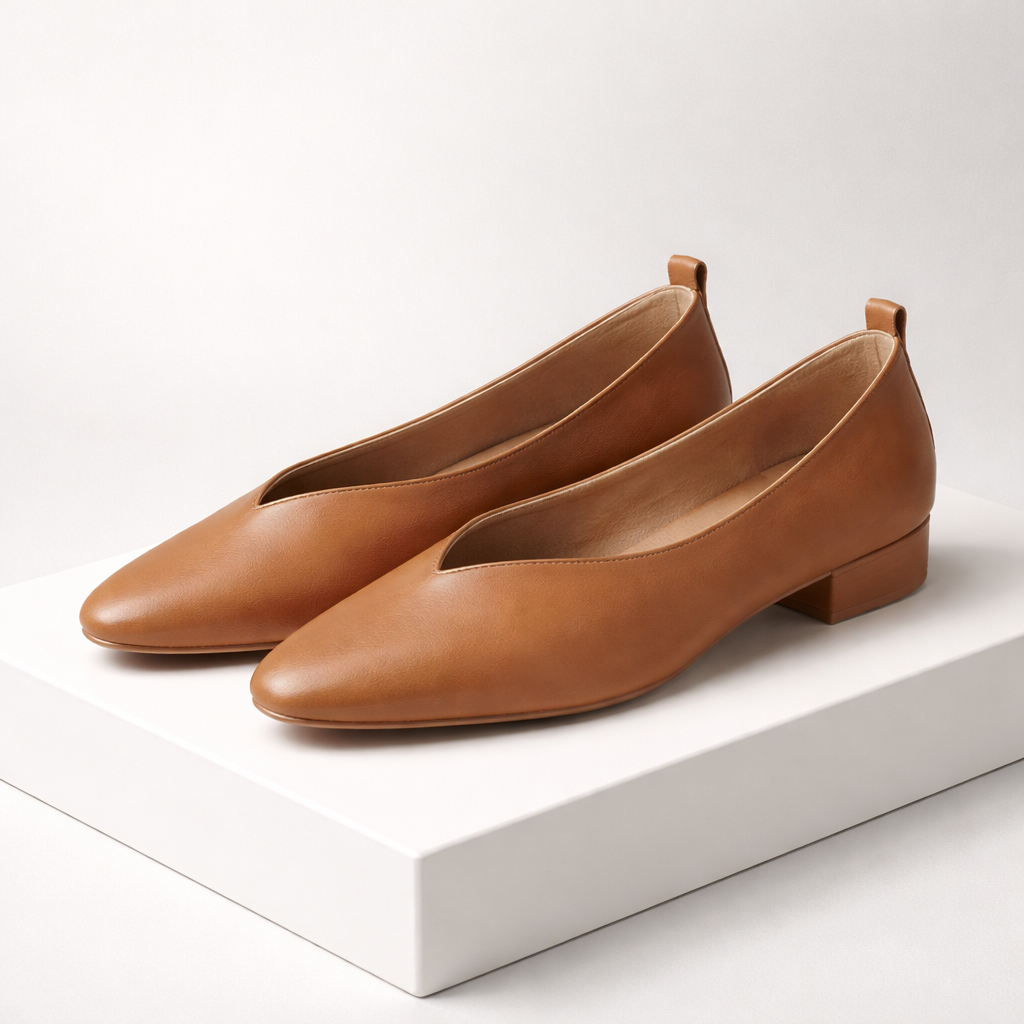 Women's Italian Leather Black Pumps | Elegant All-Day Comfort Style 0