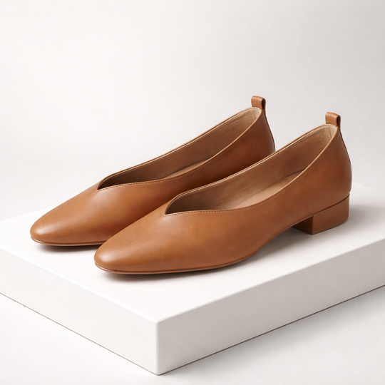Women's Italian Leather Black Pumps | Elegant All-Day Comfort Style 0