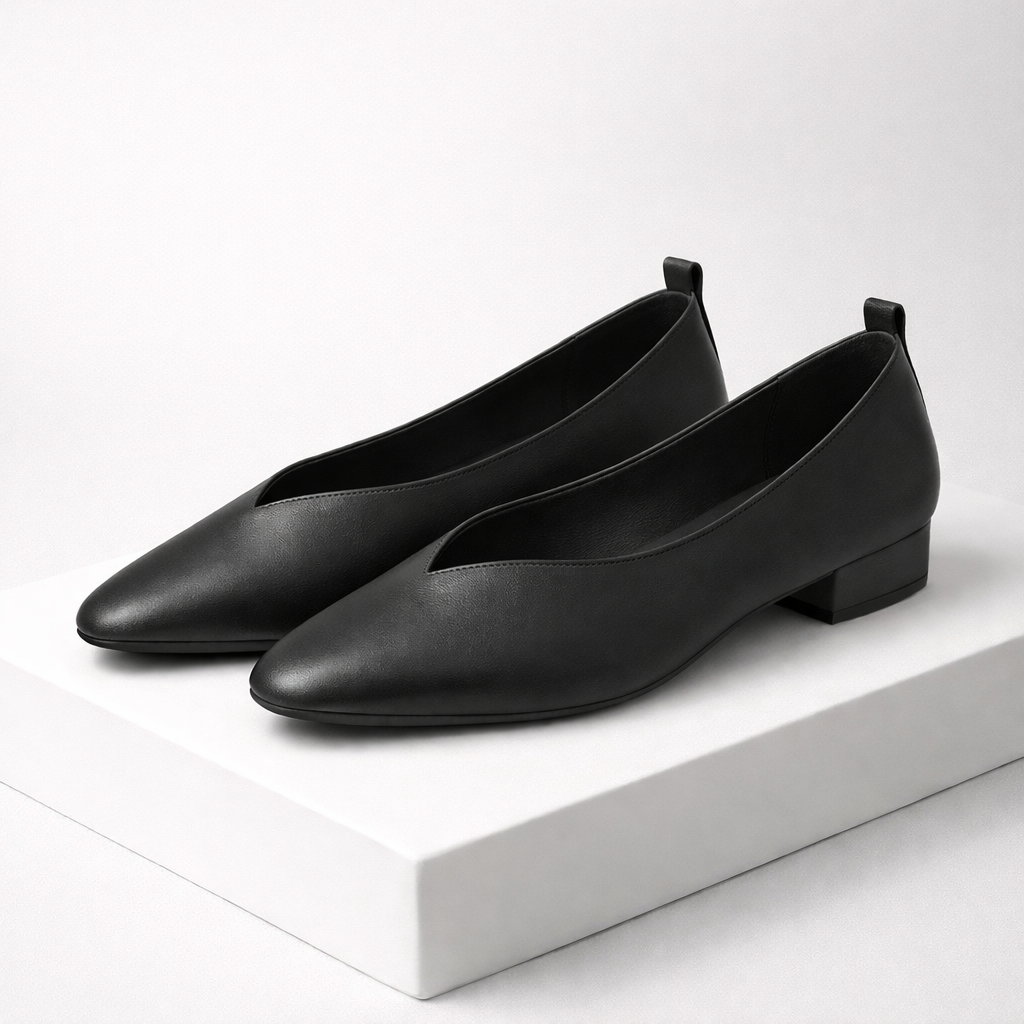 Women's Italian Leather Black Pumps | Elegant All-Day Comfort Style 2